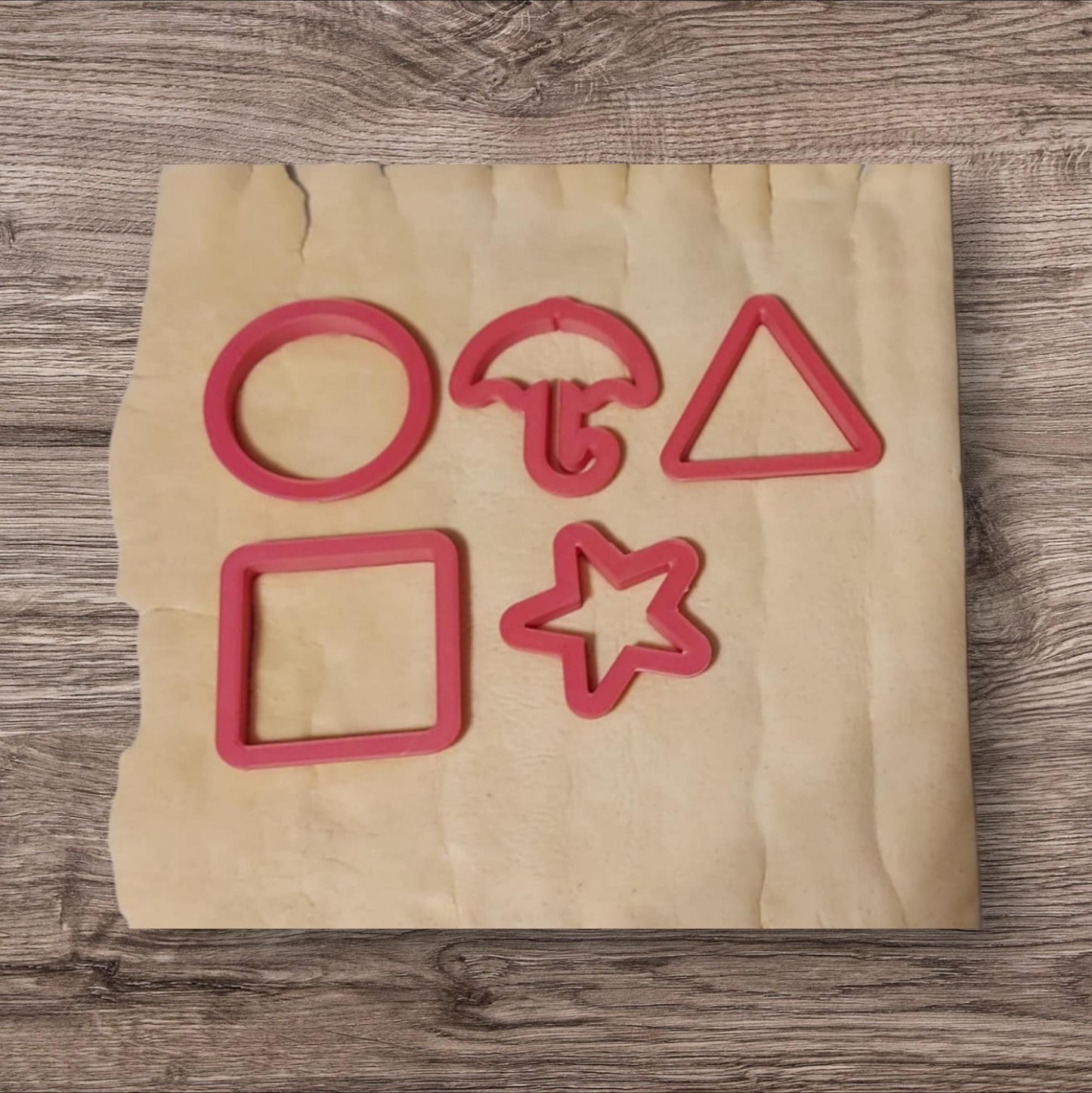 5 set red Plastic Cookie Mould - game inspire Cookie Cutter - Baking Tool for Home Kitchen - Kitchen Accessories - 3d printed