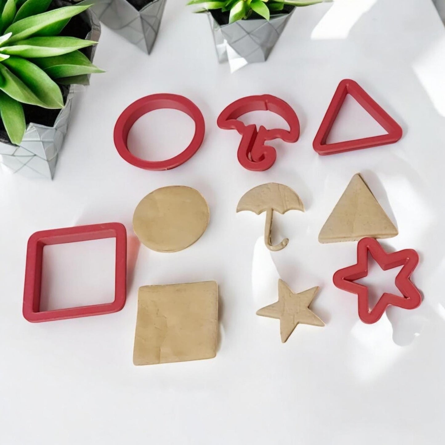 5 set red Plastic Cookie Mould - game inspire Cookie Cutter - Baking Tool for Home Kitchen - Kitchen Accessories - 3d printed